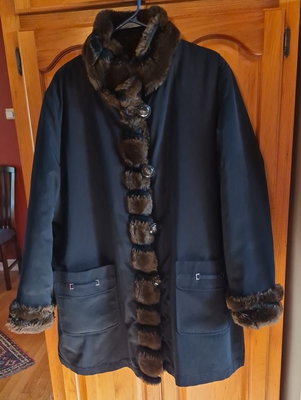 Nuage Hudson's Bay Reversible Faux Fur Coat 1X
